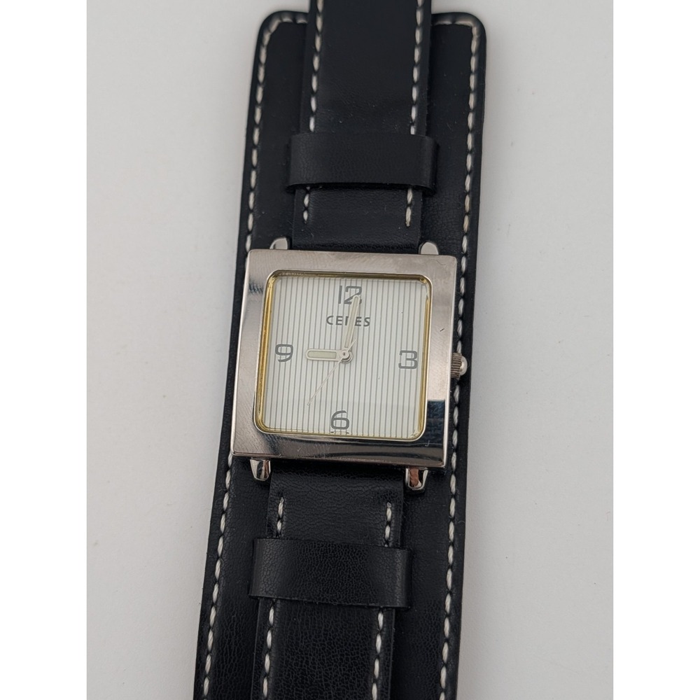 Ceres New York Watch Women‎ 29mm Case Leather Bund Strap- New Battery